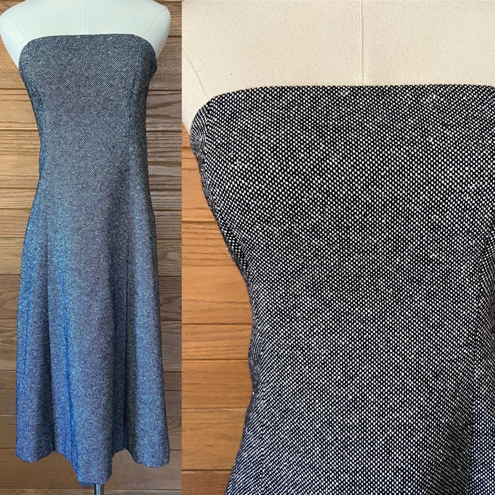 Vintage 90s Kors Michael Kors black and white strapless dress